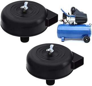 2 Piezas Compresor de Aire Filtro Silenciador, 3/8"16Mm Silenciador Fliter Admisión, Silenciador del Compresor de Aire del Hilo, Filtro Compresor de Plástico Negro, Para Compresor Monoblock