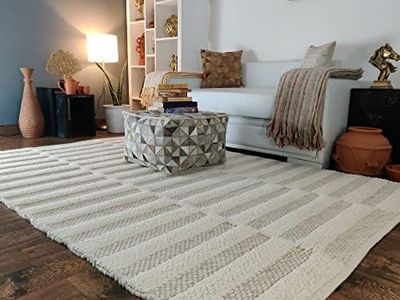 Loominaire Handmade Carpet Riviera Wool Natural Fiber Easy Maintenance Rug for Living Room Bed Room Family Room Floors (8' x 10')
