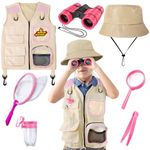 Kids Explore Kit & Bug Catcher Kit, Kids Camping Gear for Kids, Outdoor Exploration Set with Vest & Hat, Ideal Outdoor Camping Adventure Toys for Boys Girls 3-12