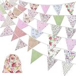 ZCOINS 40ft/12m Fabric Bunting Bann