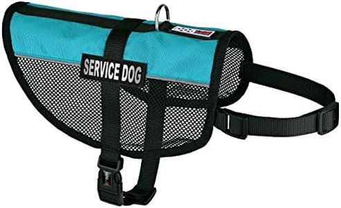 Dogline N0253-23-0210 Service Dog Vest Harness, X-Large/30 x 38", Turquoise
