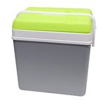 Large 24L Insulated Cooler Box Camping Drinks Ice Festival Beach Picnic Travel (Grey Cool Box)