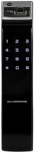 Yale YDM 4109 Roller Latch Smart Door Lock with Biometric, Pin, Mechanical Keys & App Enabled Access, Bluetooth & WiFi Optional, Without Lever Handle, Color- Black