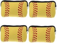 minkissy 4pcs Baseball Cosmetic Bag