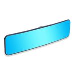 SkycropHD Anti Glare Rear View Mirror for Car, Clip on Wide Angle Rearview Mirror Eliminate Blind Spots Convex, Blue