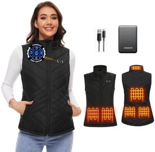 CANBORY Heated Vest Women with Battery Pack Included, 5IN1 Controller Warming Slim Fit Electric Heating Jacket Vests