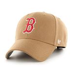 47 MLB Boston Red Sox MVP Unisex Baseball Cap, Adjustable, Hook & Loop Strap, Colour Camel