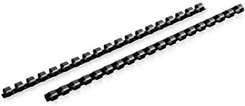 Mead CombBind Binding Spines/Spirals/Coils/Combs, 3/8", 55 Sheet Capacity, Black, 125 Pack (4000132)