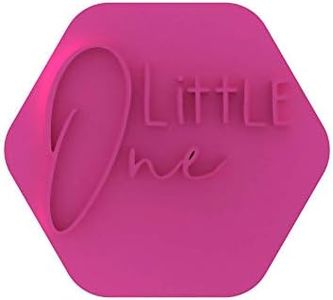 LissieLou Little One Cookie Stamp Baby Shower or Gender Reveal Party Icing Fondant Embosser - Light Pink