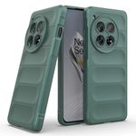 Amazon Basics Back Case Cover for OnePlus 12 (Silicone_Dark Green)