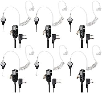 Midland AVPH3 Transparent Security Headsets with PTT/VOX (6-Pack)