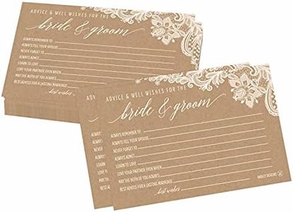 50 Wedding Advice Cards For Bride and Groom Rustic Bridal Shower Games For Guests, Wedding Card Boxes For Reception, Wedding Guest Book Alternative, Wedding Games For Guests, Advice For The Bride Card