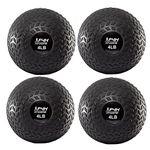 FIT4HOME Grip Medicine Ball - Weighted Power Slam Balls for Exercise, No Bounce 1.8kg 3.6kg 5.4kg 9kg Weight Strength & Stamina training Ab Workout Equipment for Home Gym Exercise (19.8)