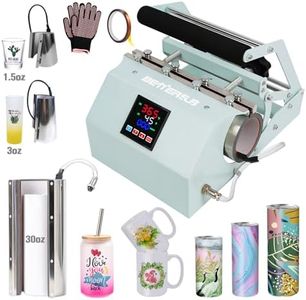 BetterSub 3in1 Tumbler Mug Heat Press Machine 30 OZ 20 OZ 16 OZ Sublimation Straight Skinny Tumbler Mug 3 OZ 1.5 OZ Shot Glass,11 OZ 15 OZ 16 OZ Sublimation Mug Heat Transfer Teal