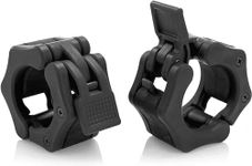 HACUBA FITNESS Olympic Barbell Clamps Collars Quick Release Pair Weight Clips for 2 inch Barbell BLACK