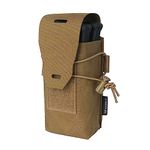 IDOGEAR Double Magazine Pouch 5.56 MM Rifle Mag Pouches Molle Double Stack Multi-Camo Magazines Carrier Holder Airsoft Hunting Shooting Carry Bag (Coyote Brown)