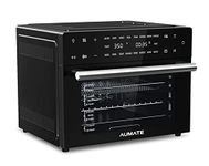 AUMATE Kitchencore Air Fryer Oven, 32 Quart Convection Toaster Oven 9 Slice, Digital Countertop Oven,19-in-1 Air Fryer Toaster Oven Combo with Rotisserie, Dehydrate, Reheat, 7 Accessories,1800W, Black