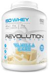 Revolution Nutrition, Iso Whey, Protein Powder, 100% Isolate, Premium Formula, Gluten Free, Low Carb, Lean Muscle Mass for Men & Women, 28g Of Protein Per Scoop, 2.72 Kg, 82 Servings (Vanilla Cake, 6 Pound)