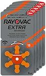 Rayovac Extra Advanced hearing aid batteries, type 13, 1.45 V, 310 mAh, 5x packs of 6