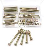 cSeao Crib Screws,Bed Frame Bolts and Nuts Kit, Crib Parts, Bunk Bed Screws, 25-Set M6-1.0x40mm/ 50mm/ 60mm/ 70mm/ 80mm Furniture Barrel Bolts Assortment Kit for Dream on me, Delta, Graco, Fisher Crib