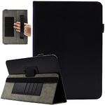 Universal 8 Inch Tablet Case, Universal 7 Inch Tablet Case, Viclowlpfe Protective Folio Stand Android Case for 7.0-8.5 Inch Tablet with Hand Strap and Cards Slots, Black