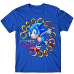 SEGA Sonic The Hedgehog Boys Shirt - The Fastest Thing Alive Youth, Royal Blue, M