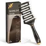 Hair Brush-SHINLEA Detangle Hair Brush Anti Tangle Hairbrush, Curved Vented Detangling Hair Brushes Wet & Dry Hair Brush for Thick Hair, Professional Paddle Vent detangler brush for All Hair Types