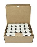 Natural Tealights 100% Soy Wax with 4 Hours or 8 Hours Burning Time Pure White Wax Paraffin-Free in Aluminium Cup Candles Friendly to The Environment Plastic Free