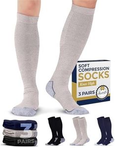 Pembrook Compression Socks for Men - 3 Pack | Graduated Compression Socks for Men | Travel, Athletic, Work Socks | Mens Compression Socks | Support Socks for Men | Black, Tan, Navy