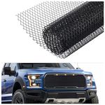 40x13 Inch Car Grill Mesh with 6x12mm Rhombic Hole,Black Metal Mesh Screen Car Accessories Exterior,Universal Aluminum Alloy Grill Inserts for Car Opening Bumper Hood Vent (6 * 12mm)