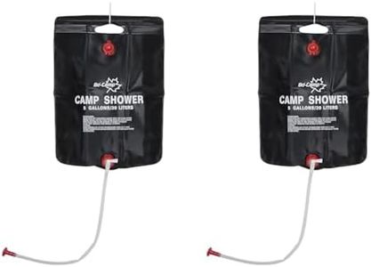 Bo-Camp Mixte 6603510 Douche Solaire pour Piscine, Noir, 20 L EU (Lot de 2)