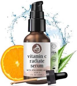 Vitamin C Face Serum - Anti Aging & Brightening Facial Serum - With Hyaluronic Acid Gotu Kola & Jojoba Oil - Natural & Organic - Foxbrim Naturals 1oz