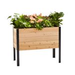 EARTH ELEVATED - 100% Canadian Cedar Wood Elevated Garden Bed for Gardening - Planter Pot to Grow Herbs Flowers, and Vegetables at Home Indoor and Outdoor Patio Balcony Deck (36 inches)