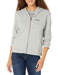 Calvin Klein Women's Modern Cotton Lounge Full Zip Hoodie, Grey Heather, Medium