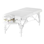 Master Massage 31 inch Montclair LX Pro Portable Massage Table Package with Memory Foam, Snow White, 1 count (10113)