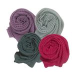 Women’s Pleated Ironless Crush Cotton Muslim Hijab Combo of 4 Summer Shawl/Duppatta/Stoles/Head Scarves for Girls (Onion pink, Pista green, Bottle Green, Magenta rose)