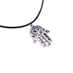 El Regalo Simple Evil Eye Hamsa Hand Pendant Necklace for Girls & Women | Evil Eye Necklace Third Blue Eyes Amulet Protection Pendant for Girls & Women (Big Hamsa Hand)