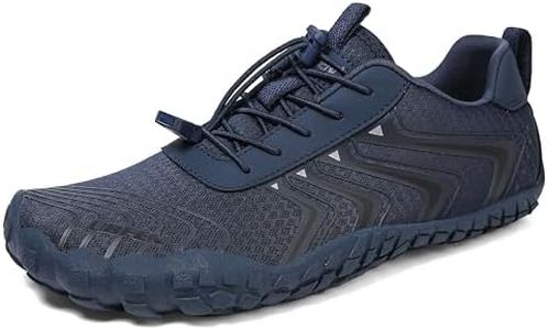 UBFEN Water Shoes Aqua Swim Shoes Mens Womens Beach Sports Quick Dry Barefoot for Boating Fishing Diving Surfing Z5 Dark Blue Color Size US 8.5 Women 7 Men