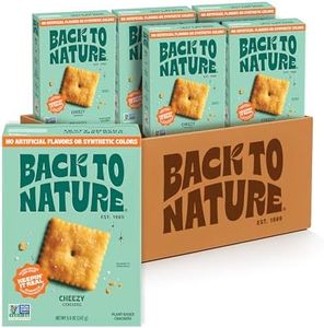 Back to Nature - Cheezy Crackers - Seriously Tasty Cheese Flavored Square Crackers - Wheat Flour and Vegan, Non-GMO Ingredients - 5 Ounce (Pack of 6)