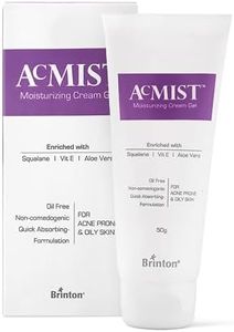 Brinton AcMist Vitamin E & Aloe Vera Based Moisturizing Cream Gel for Acne Prone and Oily Skin | Oil Free, Quick Absorbing & Lightweight | All Skin Types 50 g