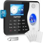 HapAttend Time Clocks for Employees Small Business Automatic Calculate Hours, 0 Monthly Fees Fingerprint Time Clock, H3 Standalone Biometric Clock in Machine for Employees with 5 RFID Cards (H3)