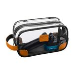 Toiletry Bag for Men, Lermende Mens Toiletry Bag, Clear Shaving Dopp Kir for Men Travel Toiletry Comestic Bag Unisex Bathroom Toiletries Organiser(Black)