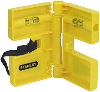 Stanley 0-47-720 Post Spirit Level with Integrated Magnets 3 Tubular Levels Collapsible 10 x 14 cm