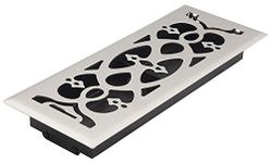 Accord AMFRSNV412 Victorian Floor Register, 4-Inch x 12-Inch(Duct Opening Measurements), Satin Nickel