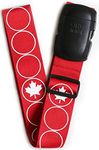 ORB Travel Premium Designer Luggage Strap 2"x72"-LS240-RW Red White Maple Leaf