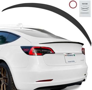 VEVOR GT Wing Car Spoiler, 48.2 inch Spoiler, Compatible with Tesla Model 3, High Strength ABS Material, Baking Paint, Car Rear Spoiler Wing, Racing Spoilers for Cars, Matte Black