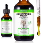 Cat Constipation Treatment, Natural Herbal Supplement, Cat Laxative Constipation Relief, Cat Probiotic Supplements, Gentle Constipation Relief for Felines, Support Immune System-60ML