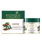 Biotique Coffee Energizing Face Scrub for All Skin Types,50 Gm | Deep Exfoliation, Removes Blackhead