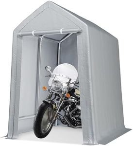 GarveeTech 13'x20' Durable Canopy Carport with Storage Shed - Roll-Up Zipper Door, Waterproof Design, Portable Structure, All-Season Protection, Ideal for Motorcycles and Outdoor Gear.