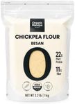 Organic Mandya Chickpea Flour (Besan), 2.2 lb (1 kg) I Naturally Gluten-Free, Non-GMO I For Baking, Fritters, Pancakes and Savory Cooking